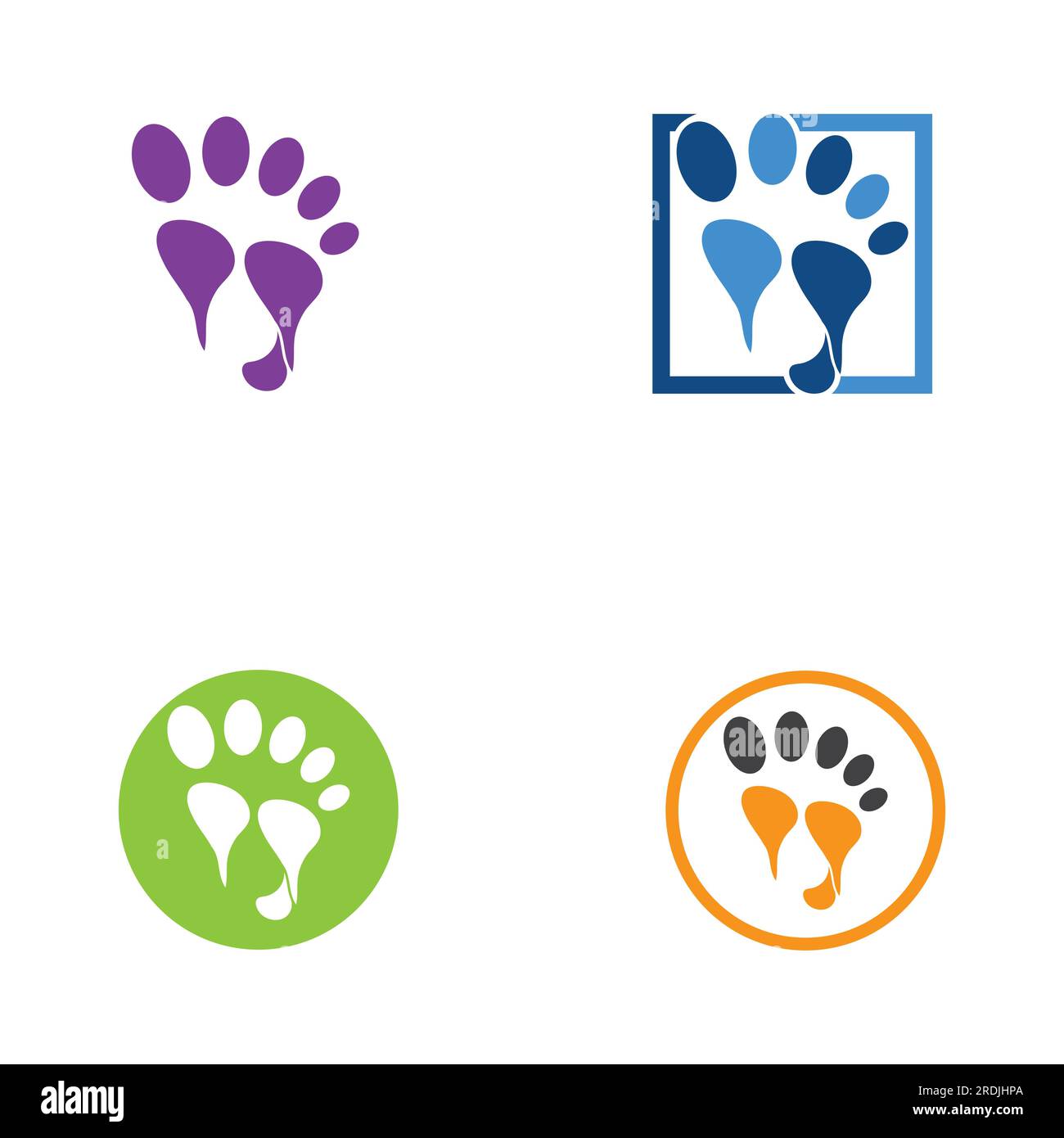 footprints,foot care,and footstep, logo images illustration Stock