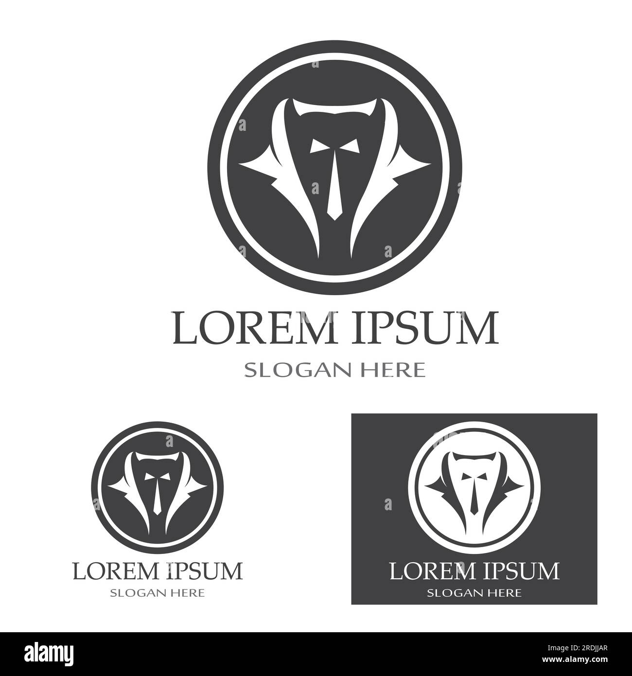 Tuxedo logo icon vector design template Stock Vector