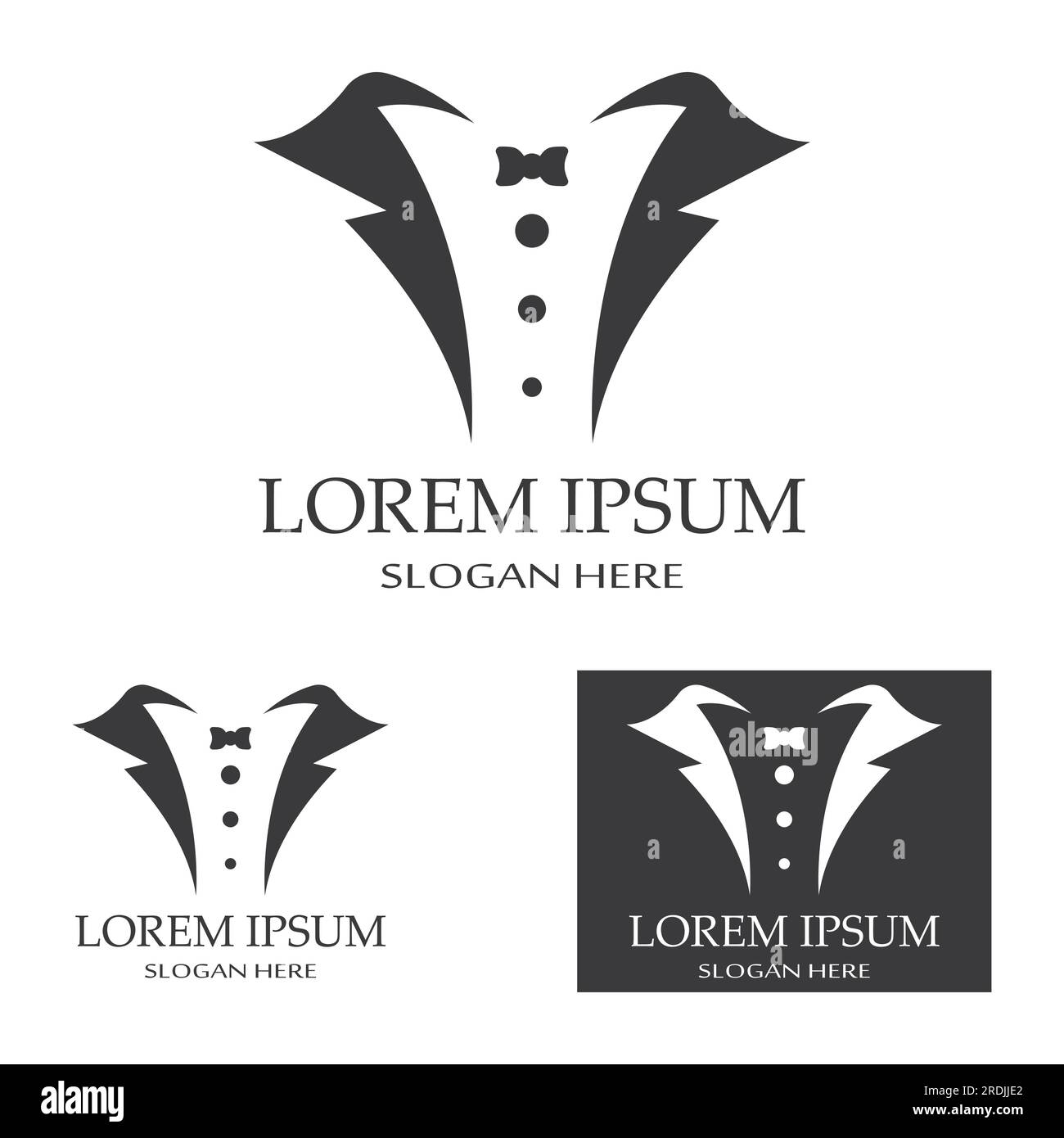 Tuxedo logo icon vector design template Stock Vector