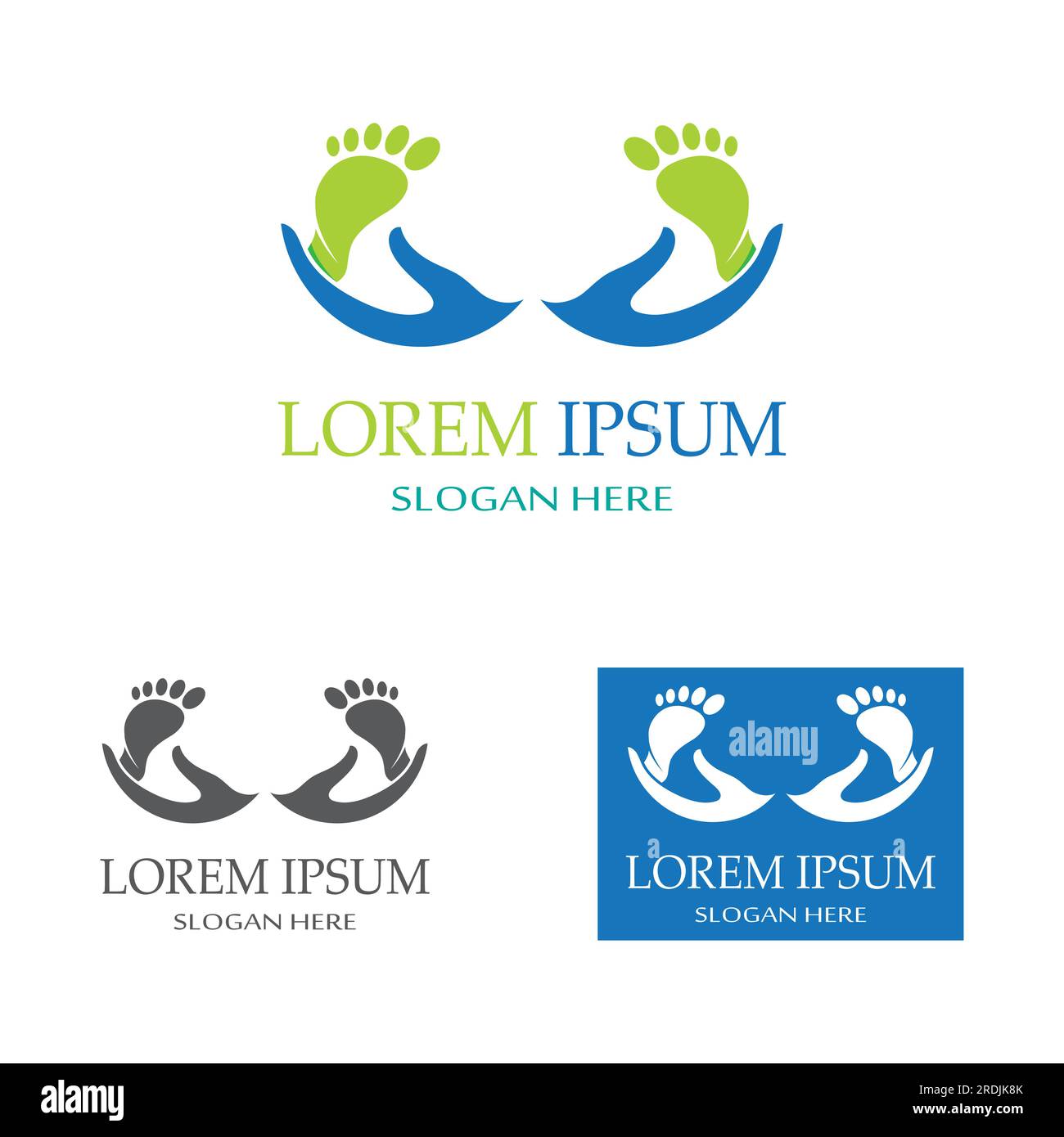 footprints,foot care,and footstep, logo images illustration Stock