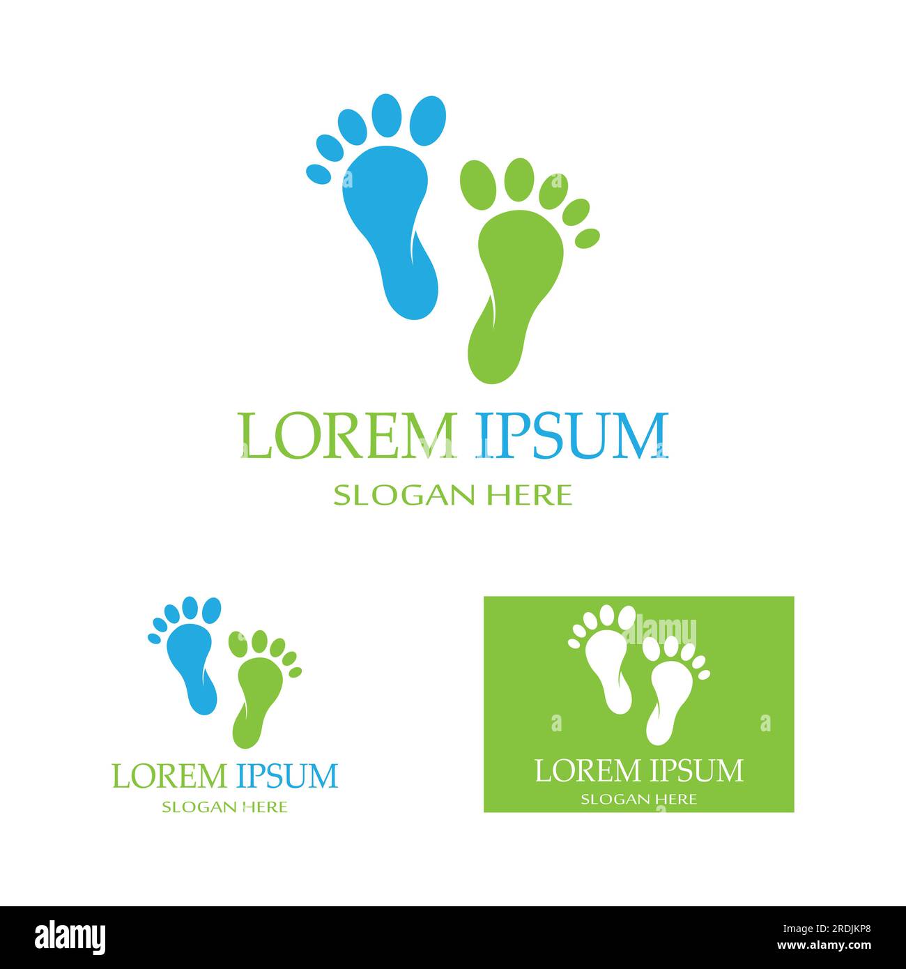 footprints,foot care,and footstep, logo images illustration Stock
