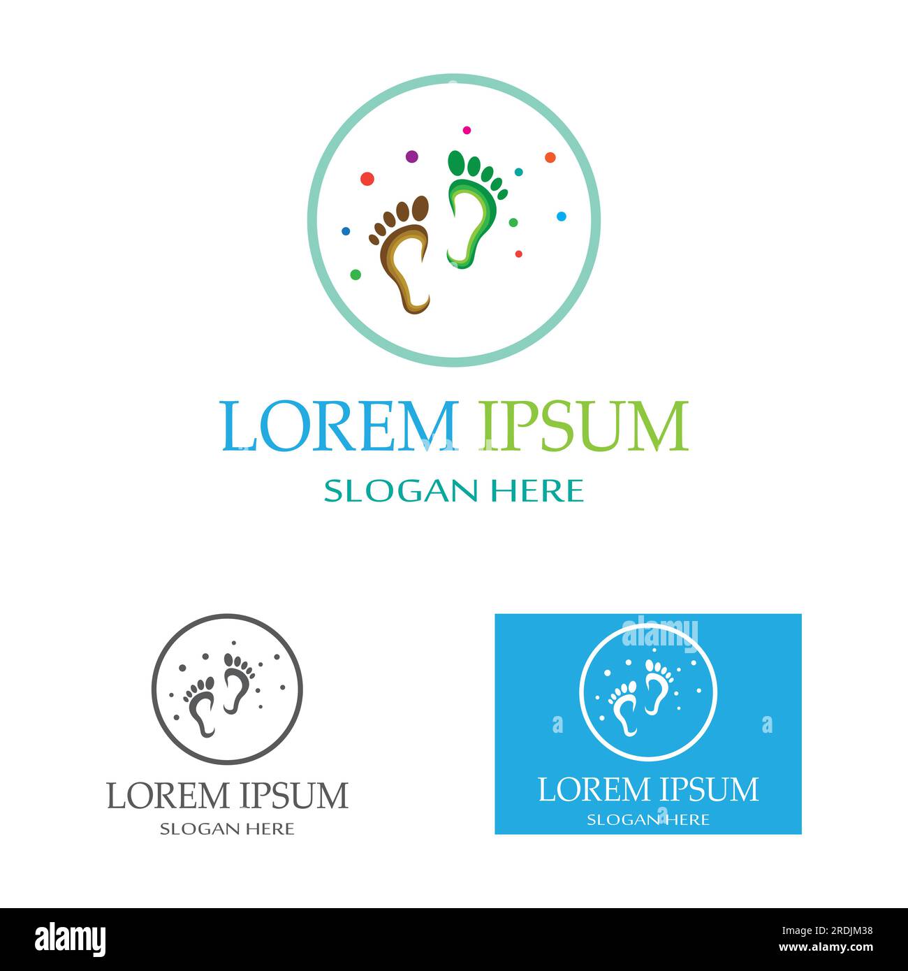 footprints,foot care,and footstep, logo images illustration Stock