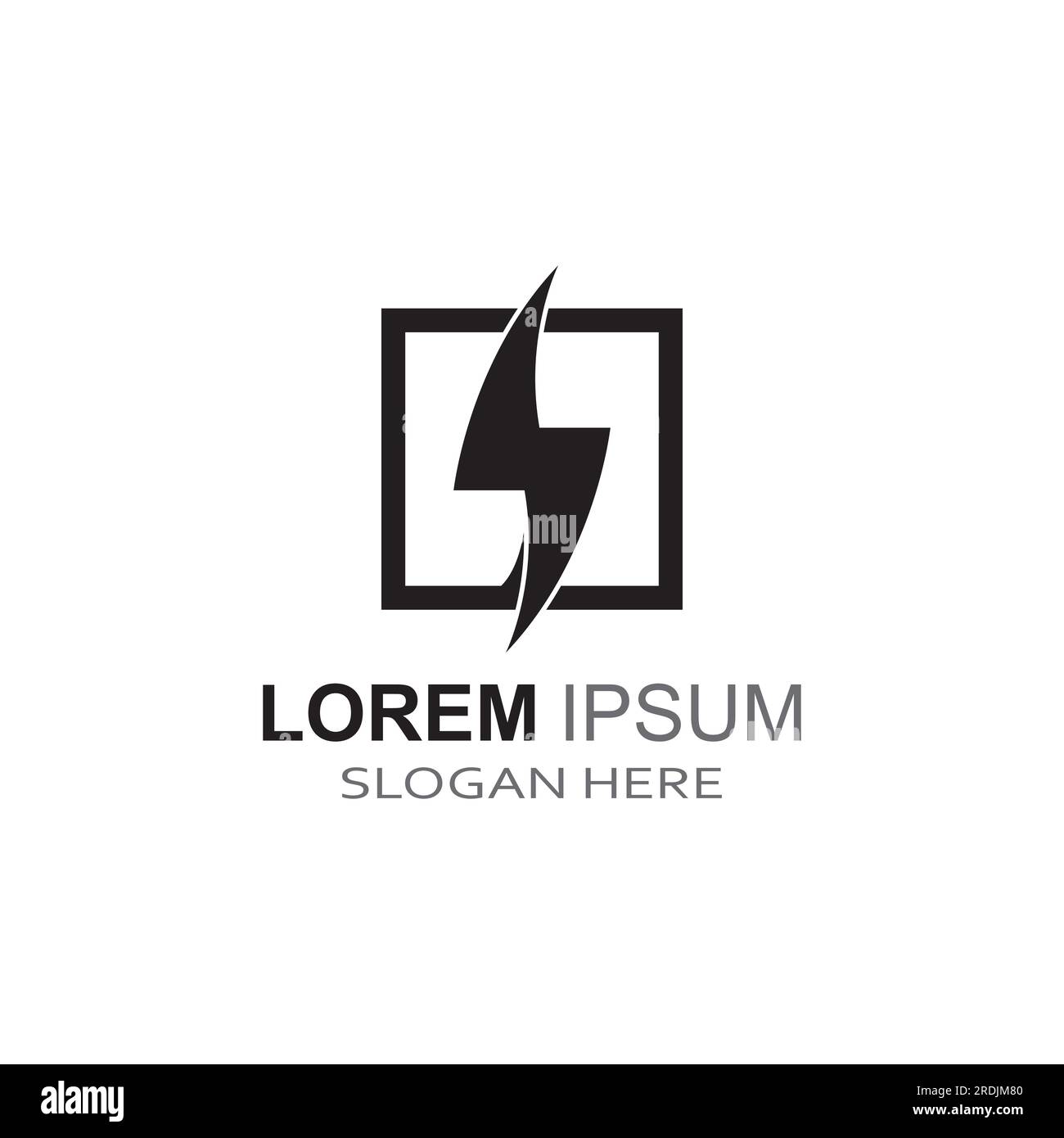 electric lightning logo, using modern vector design concept. Stock Vector
