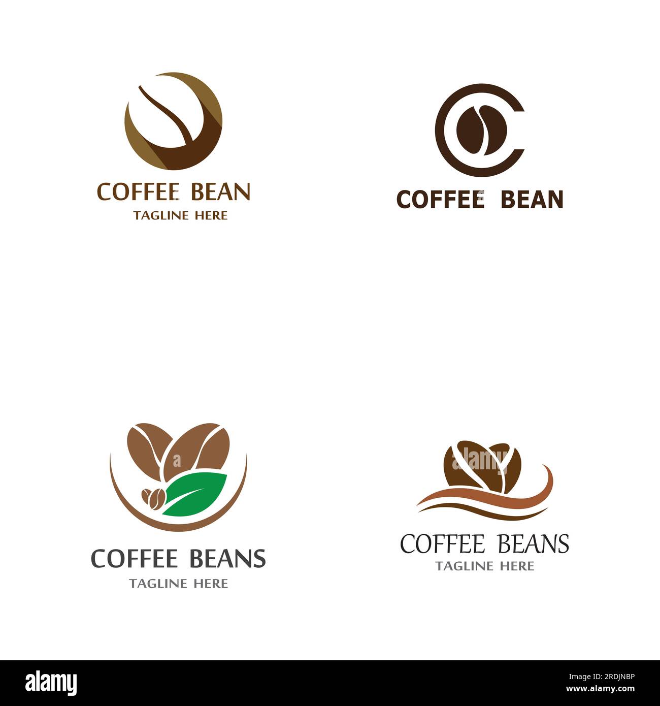 coffee bean icon vector illustration template Stock Vector