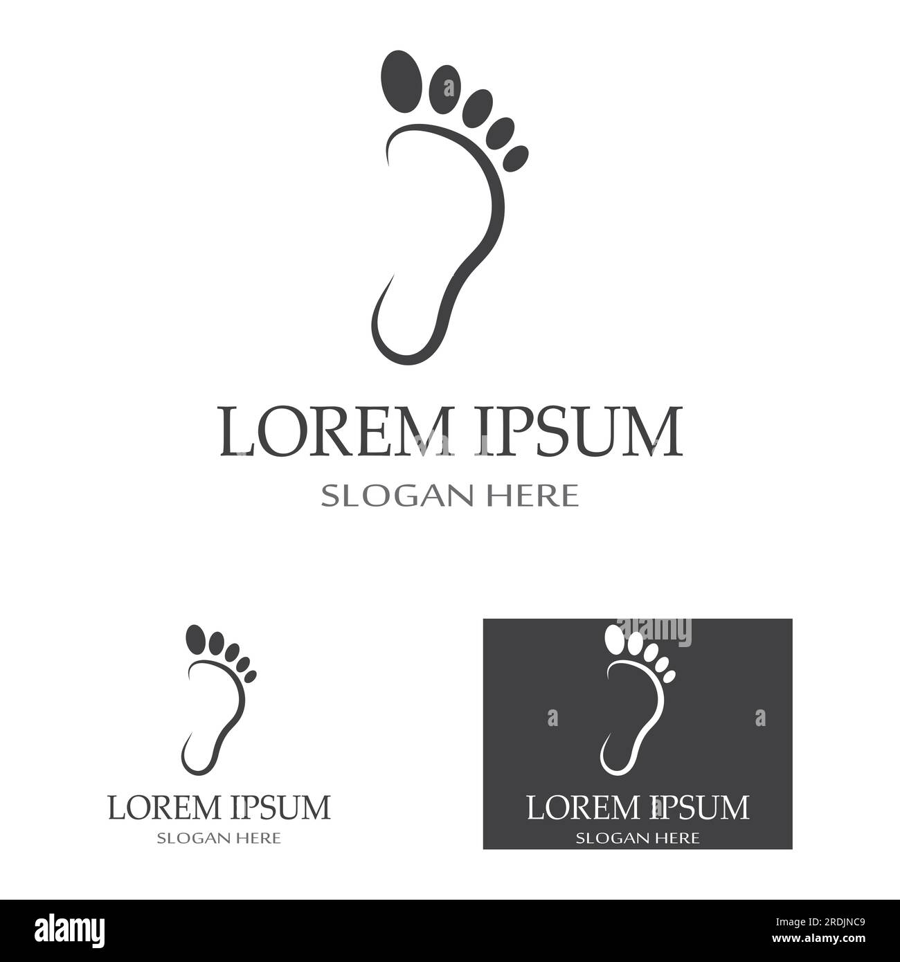 footprints,foot care,and footstep, logo images illustration Stock