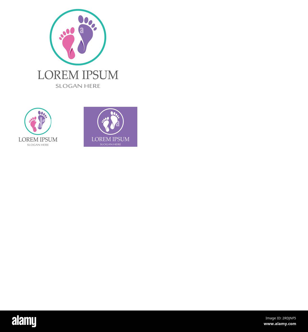 footprints,foot care,and footstep, logo images illustration Stock