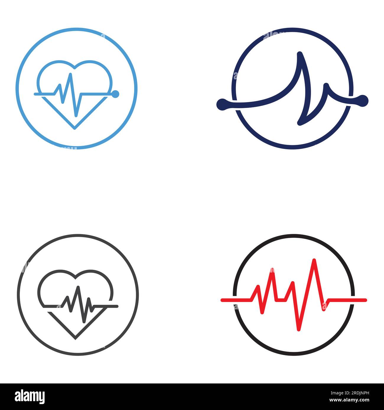 Pulse line or medical wave. Logo design concept vector Stock Vector