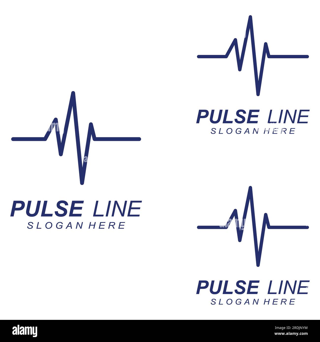 Pulse line or medical wave. Logo design concept vector Stock Vector