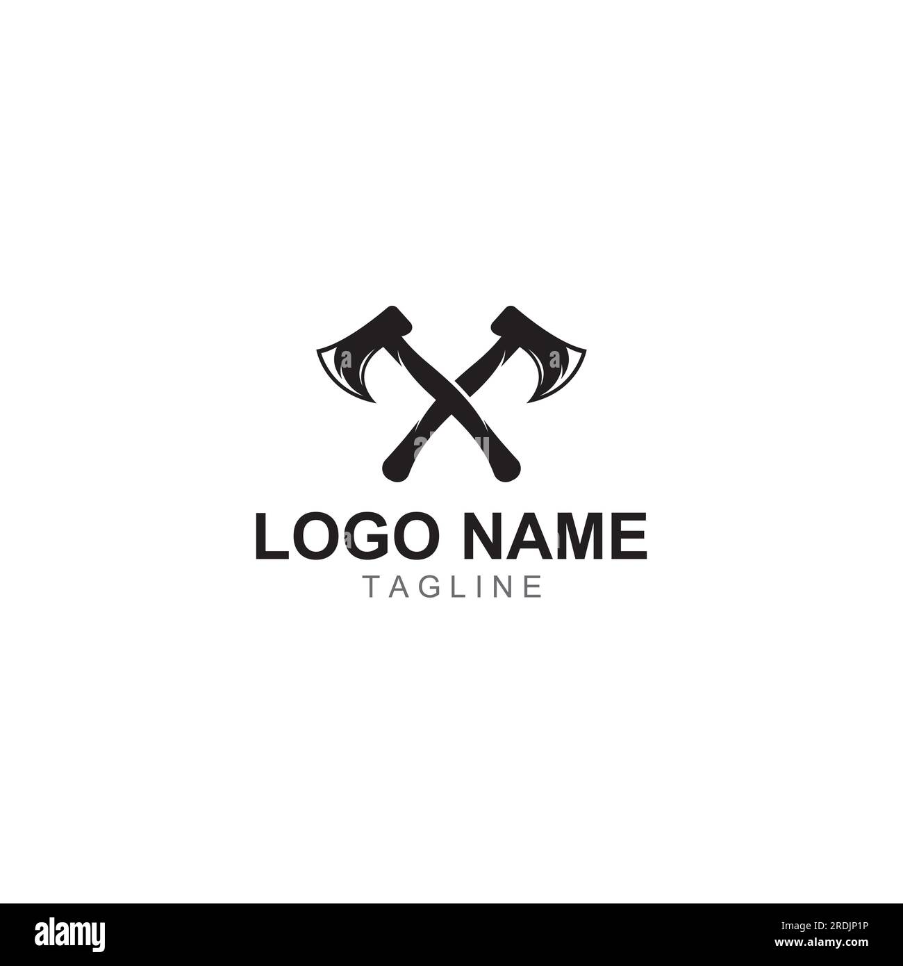 Axe logo/hatchet logo with concept design vector Stock Vector Image