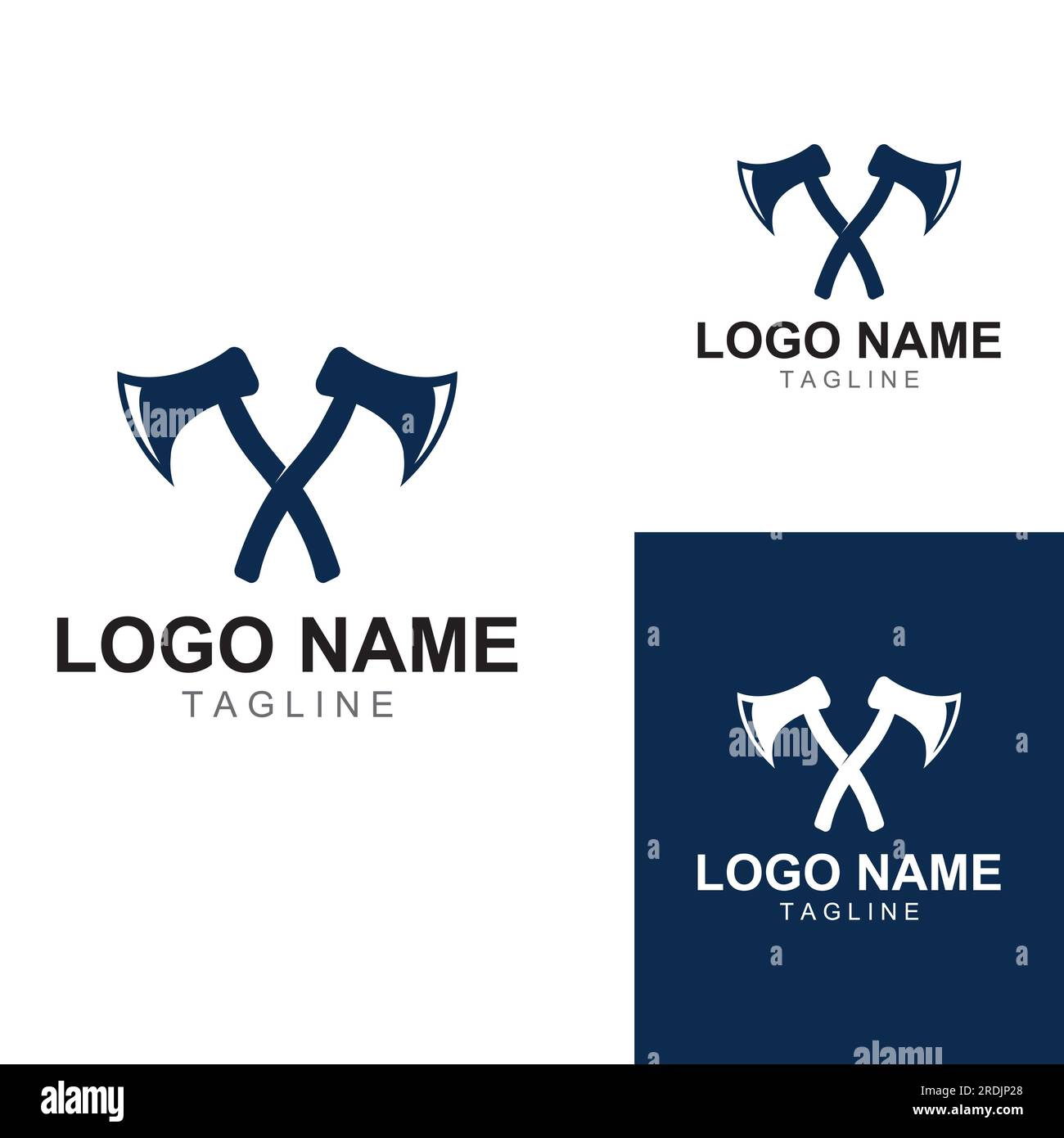 Axe logo/hatchet logo with concept design vector. Stock Vector