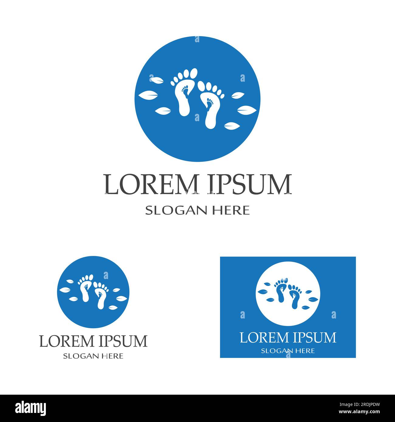 footprints,foot care,and footstep, logo images illustration Stock