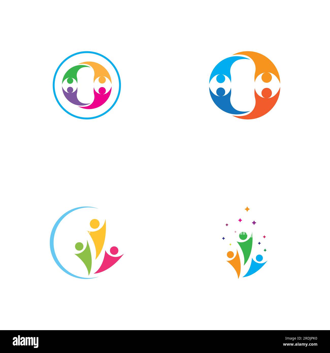 Community, network and social icon design template Stock Vector Image ...