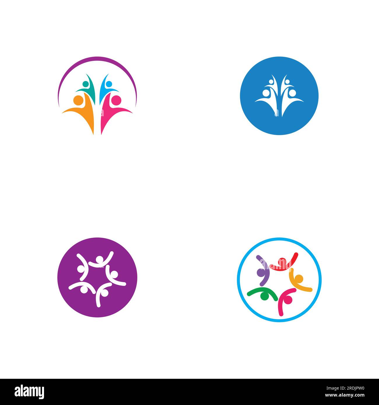 Community, network and social icon design template Stock Vector