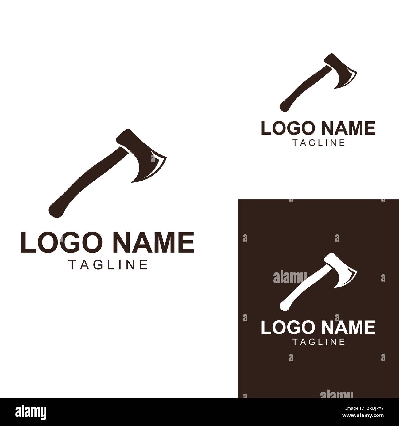 Axe logo/hatchet logo with concept design vector. Stock Vector