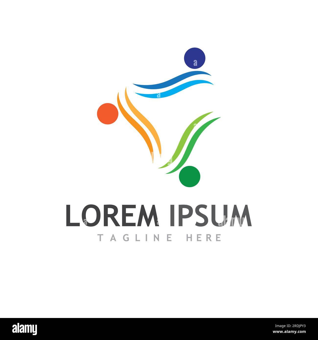 Community, network and social icon design template Stock Vector