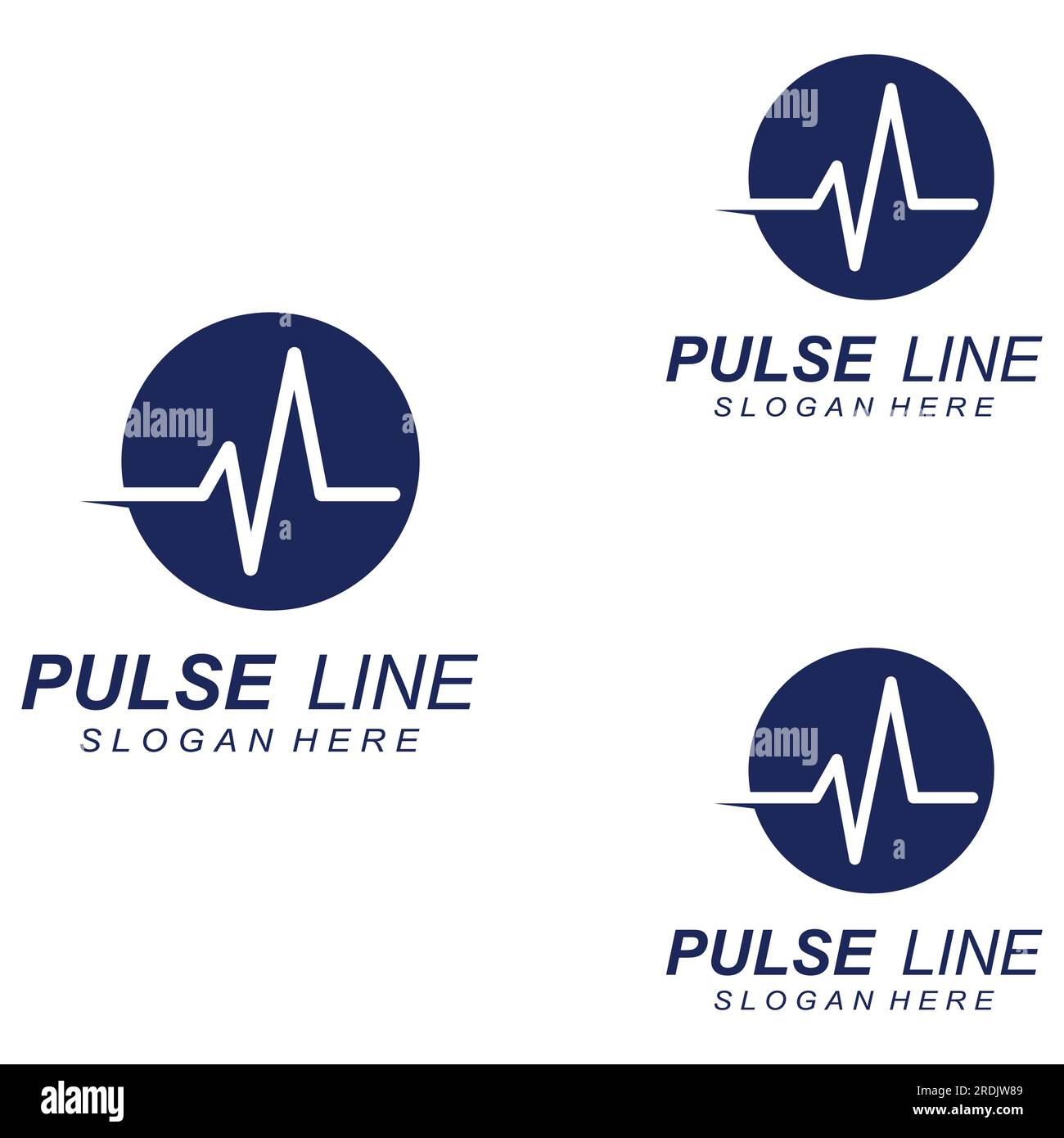 Pulse line or medical wave. Logo design concept vector Stock Vector