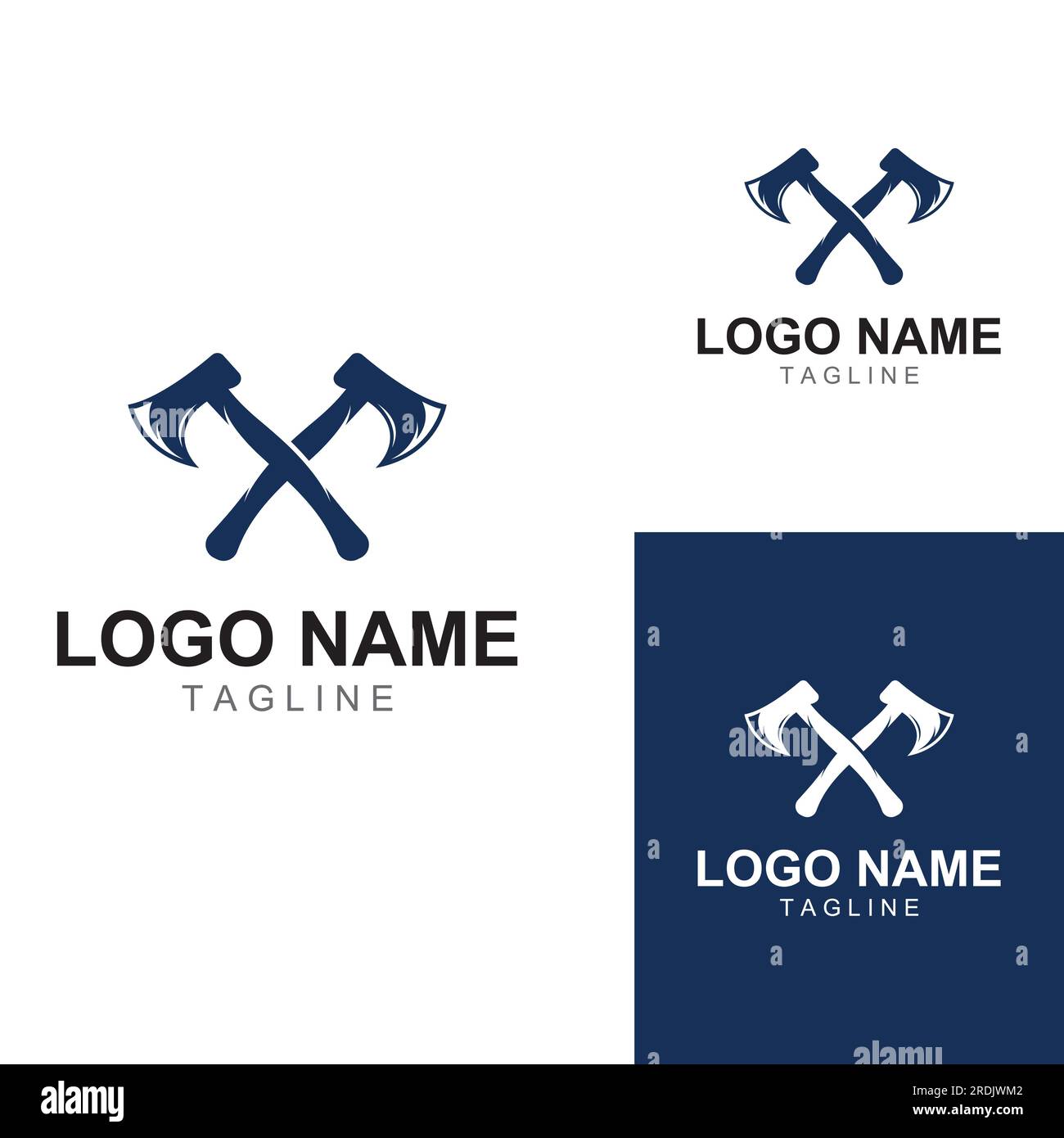 Axe logo/hatchet logo with concept design vector Stock Vector Image