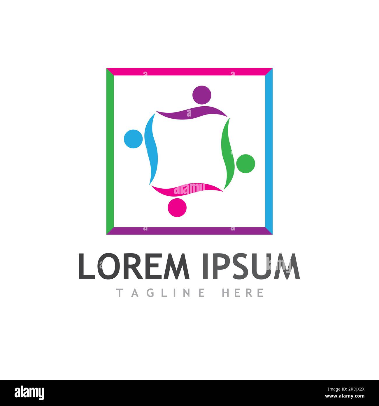 Community, network and social icon design template Stock Vector Image ...