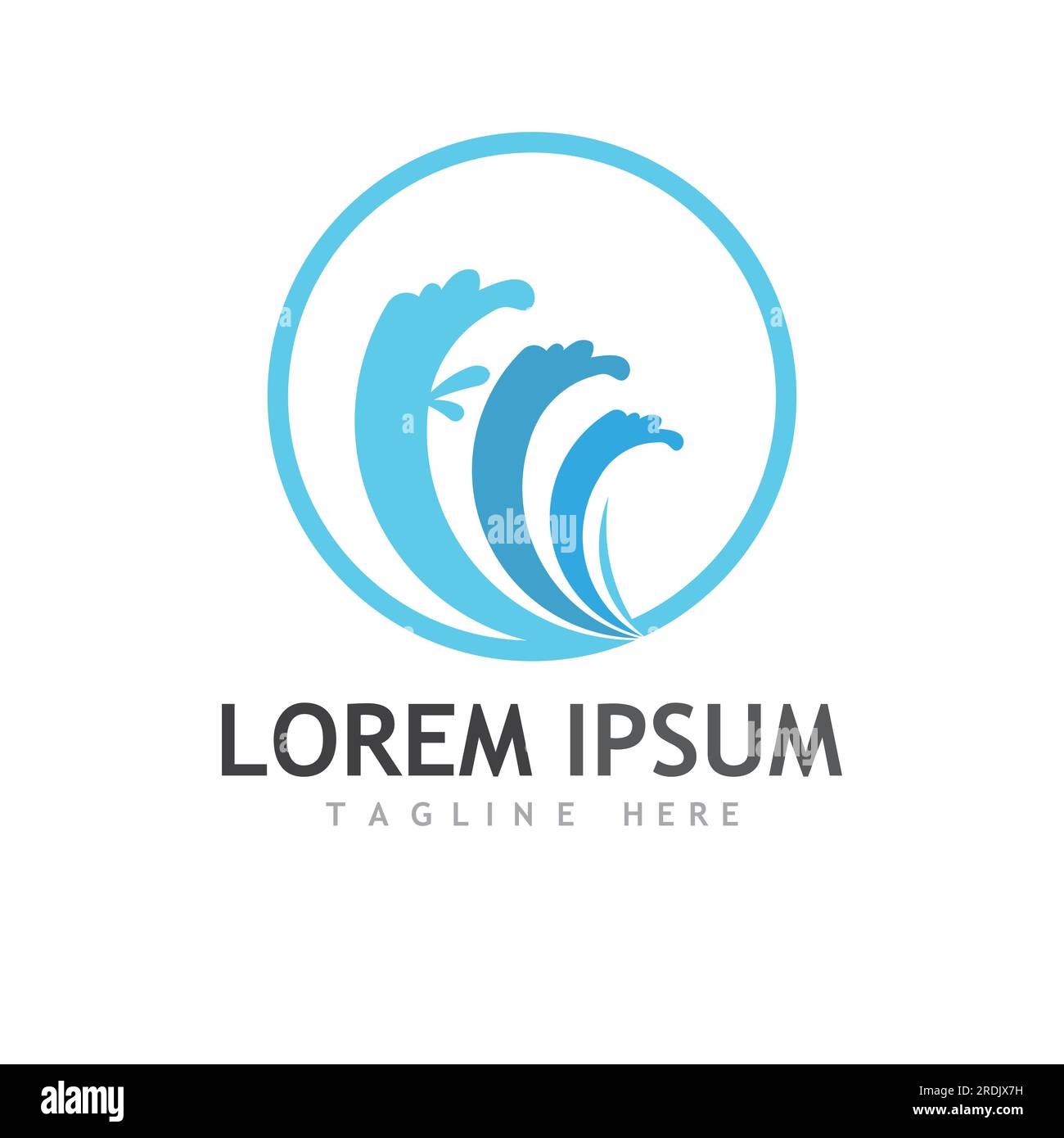 Water wave icon vector illustration design logo Stock Vector