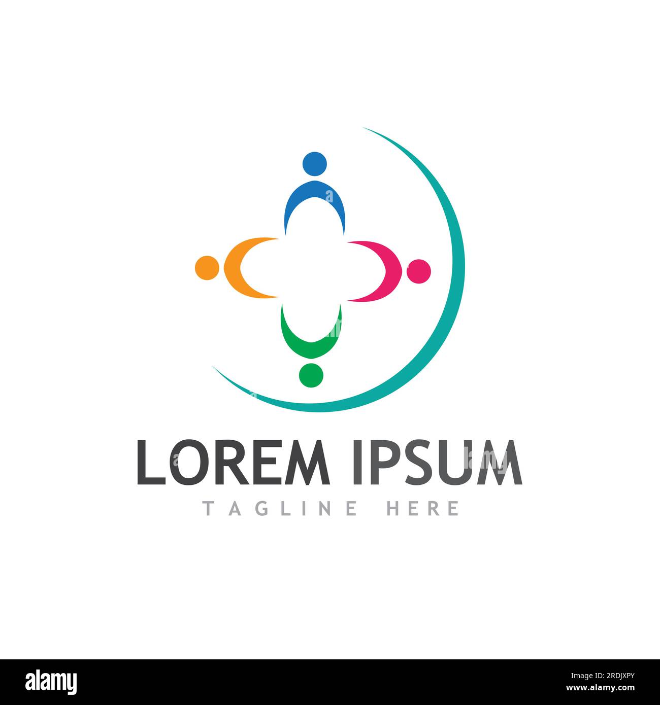 Community, network and social icon design template Stock Vector