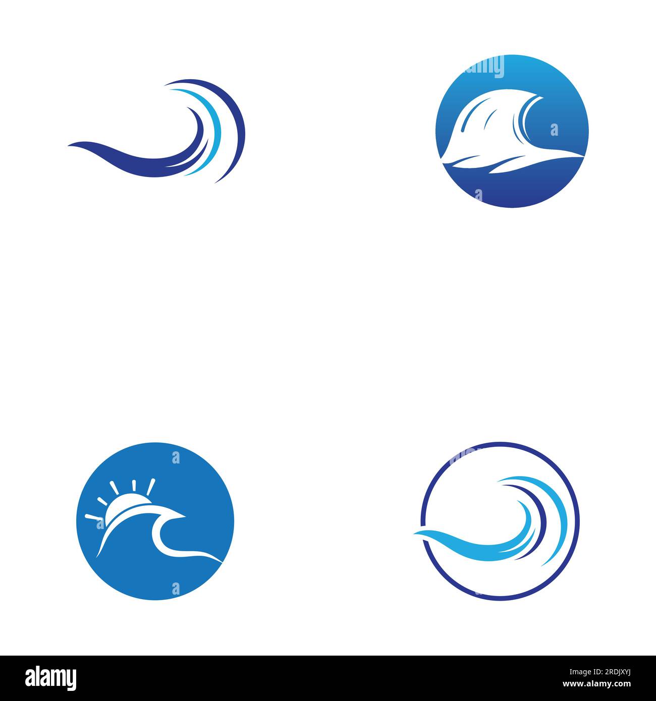 Waves on sea sunrise Stock Vector Images - Alamy