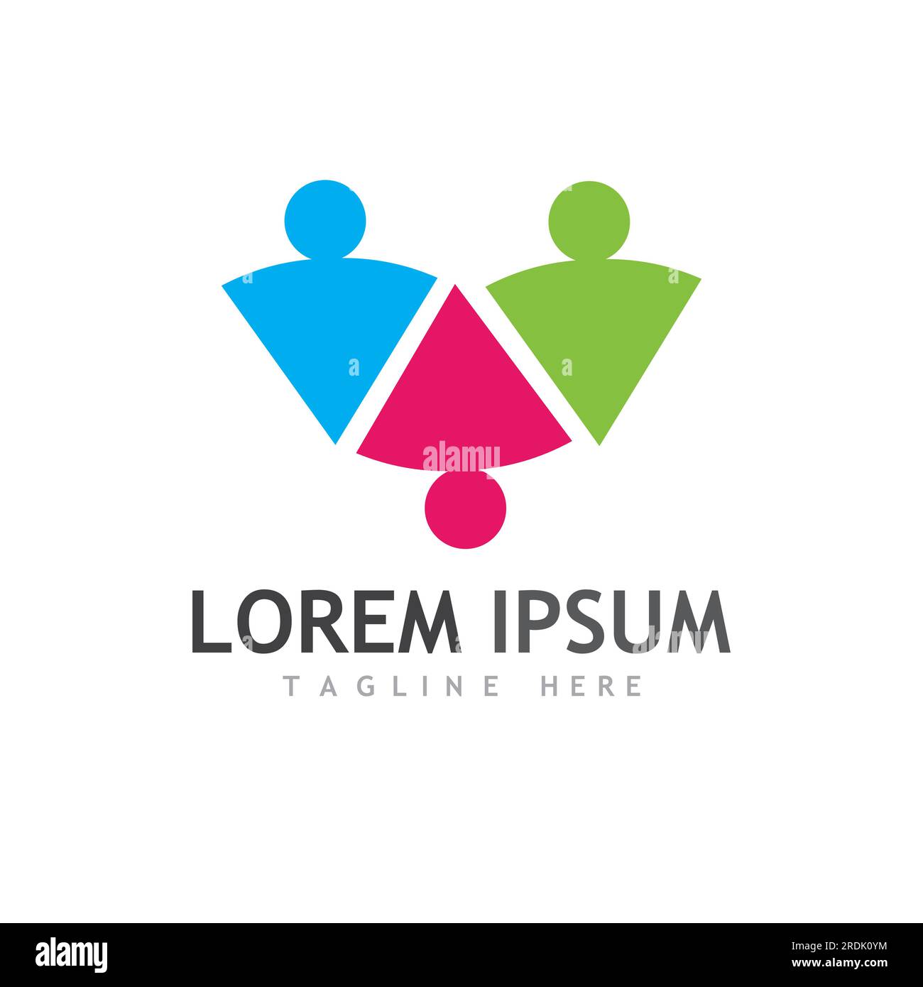 Community, network and social icon design template Stock Vector