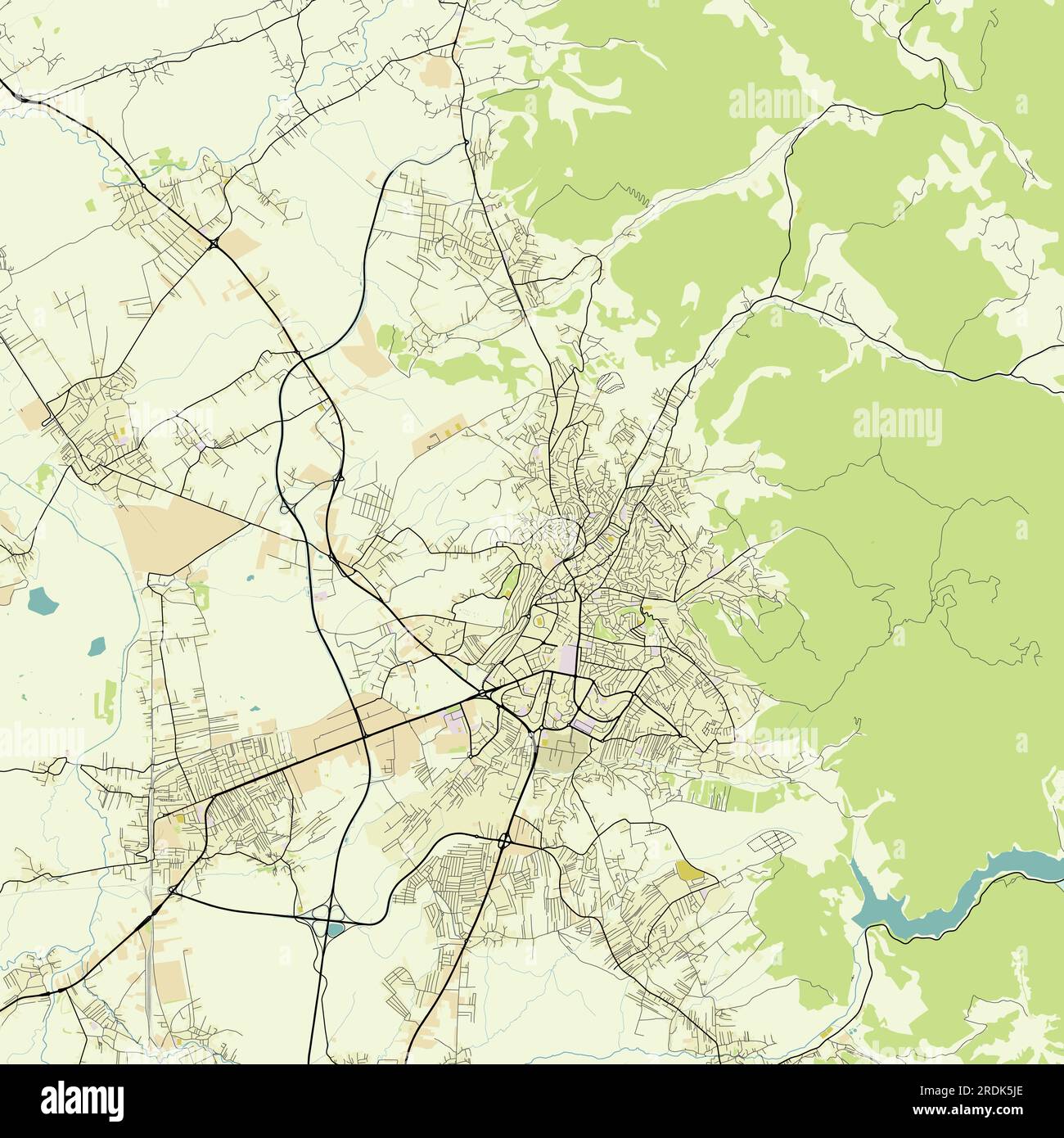 Vector city map of Pristina Kosovo Stock Vector Image & Art Alamy