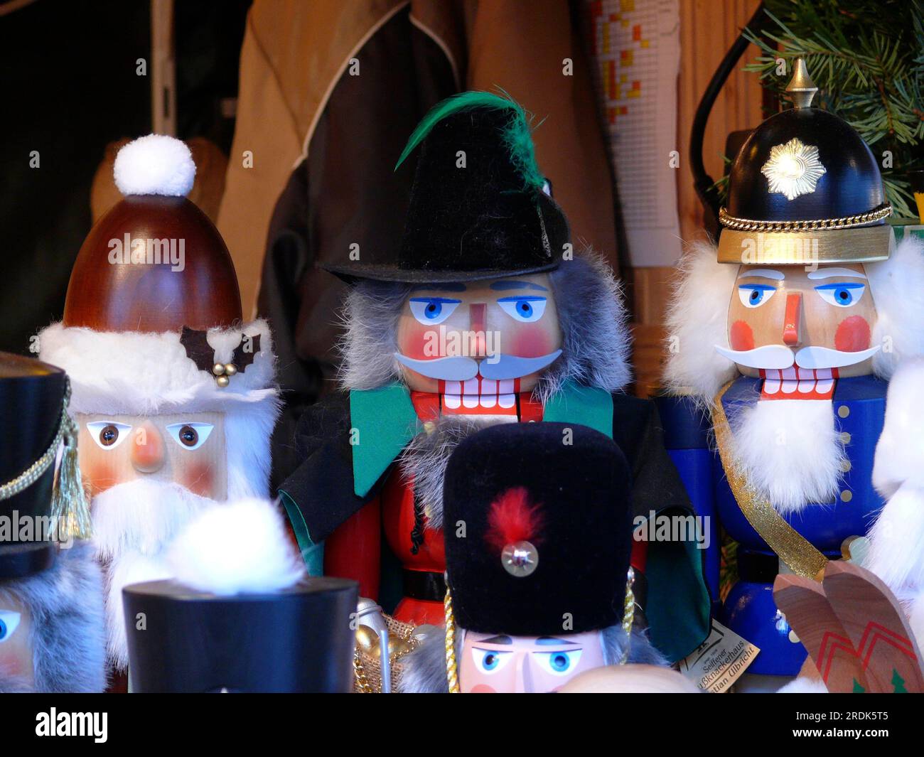 Handmade wooden nutcrackers, at the Baroque Christmas market in