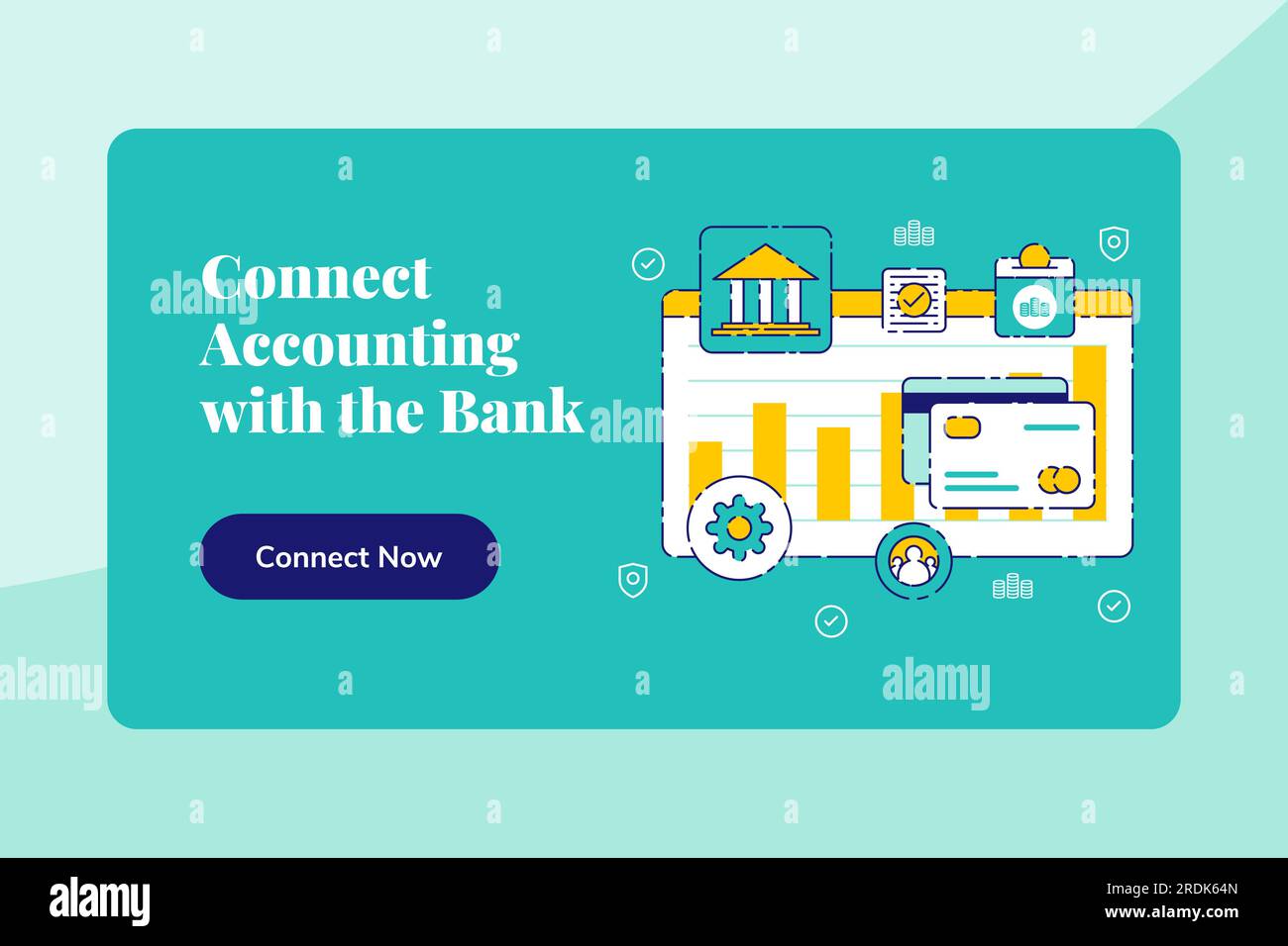 Template Landing Page  Banner Connect Accounting Bank Save Your