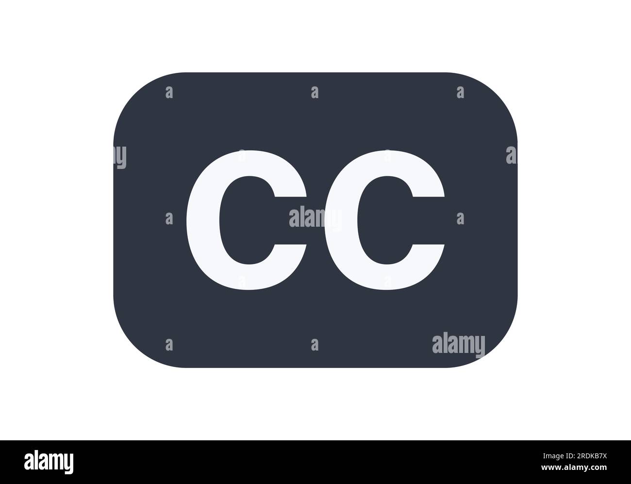 Closed Captioning Symbol. Concept of media and television Stock Vector