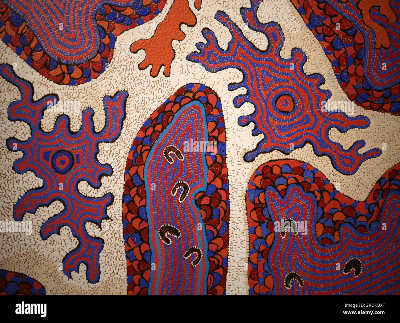aboriginal paintings from various australian artists Stock Photo Alamy