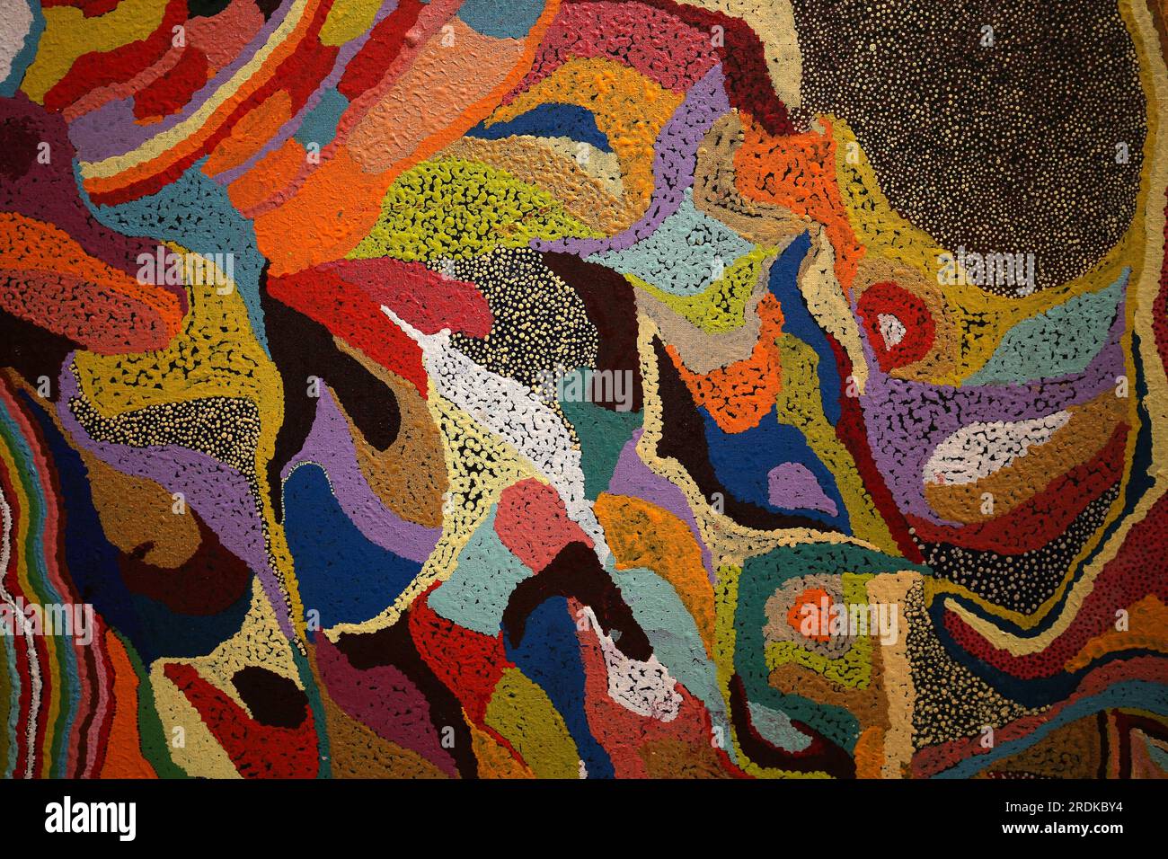 aboriginal paintings from various australian artists Stock Photo Alamy