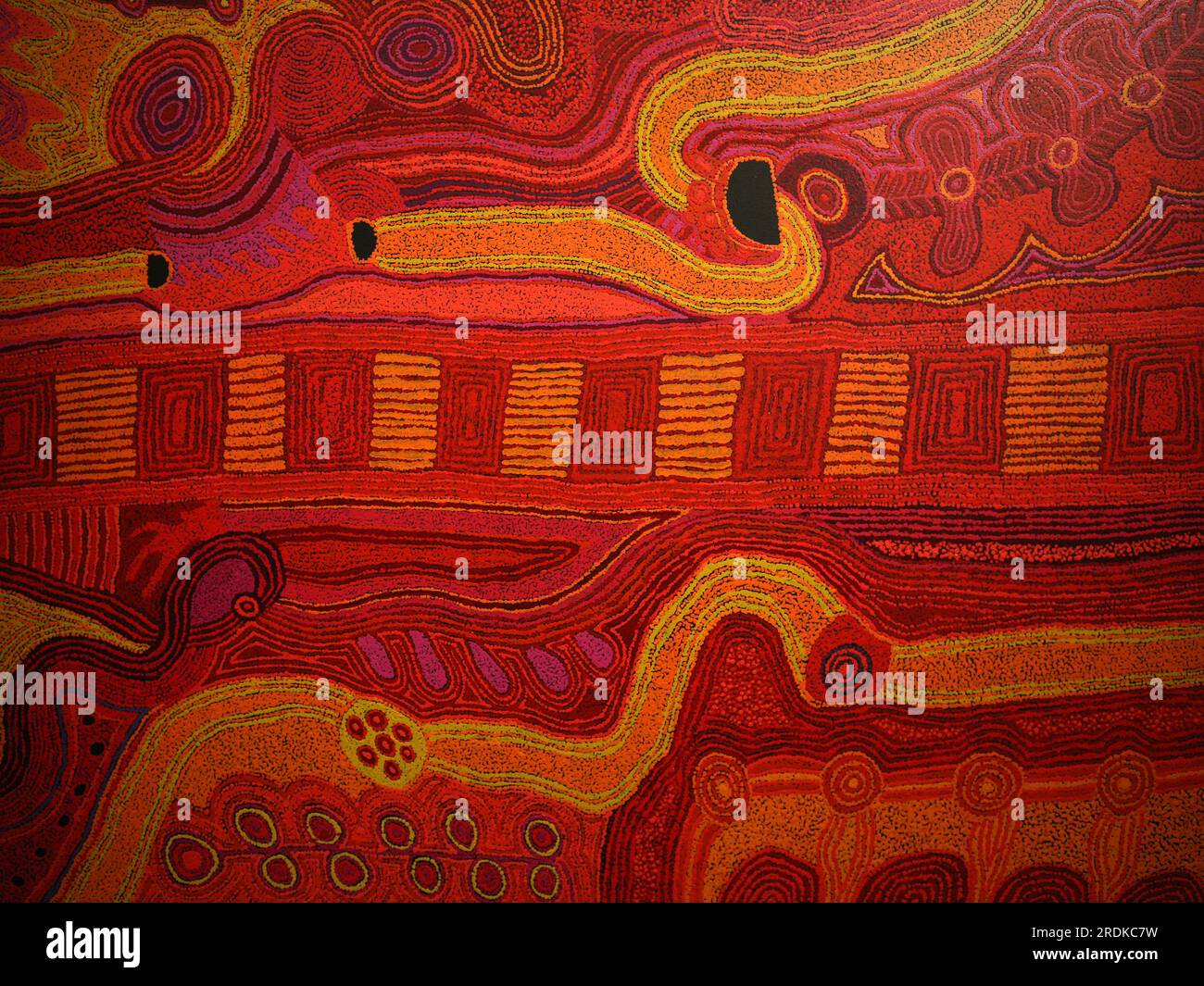 aboriginal paintings from various australian artists Stock Photo Alamy