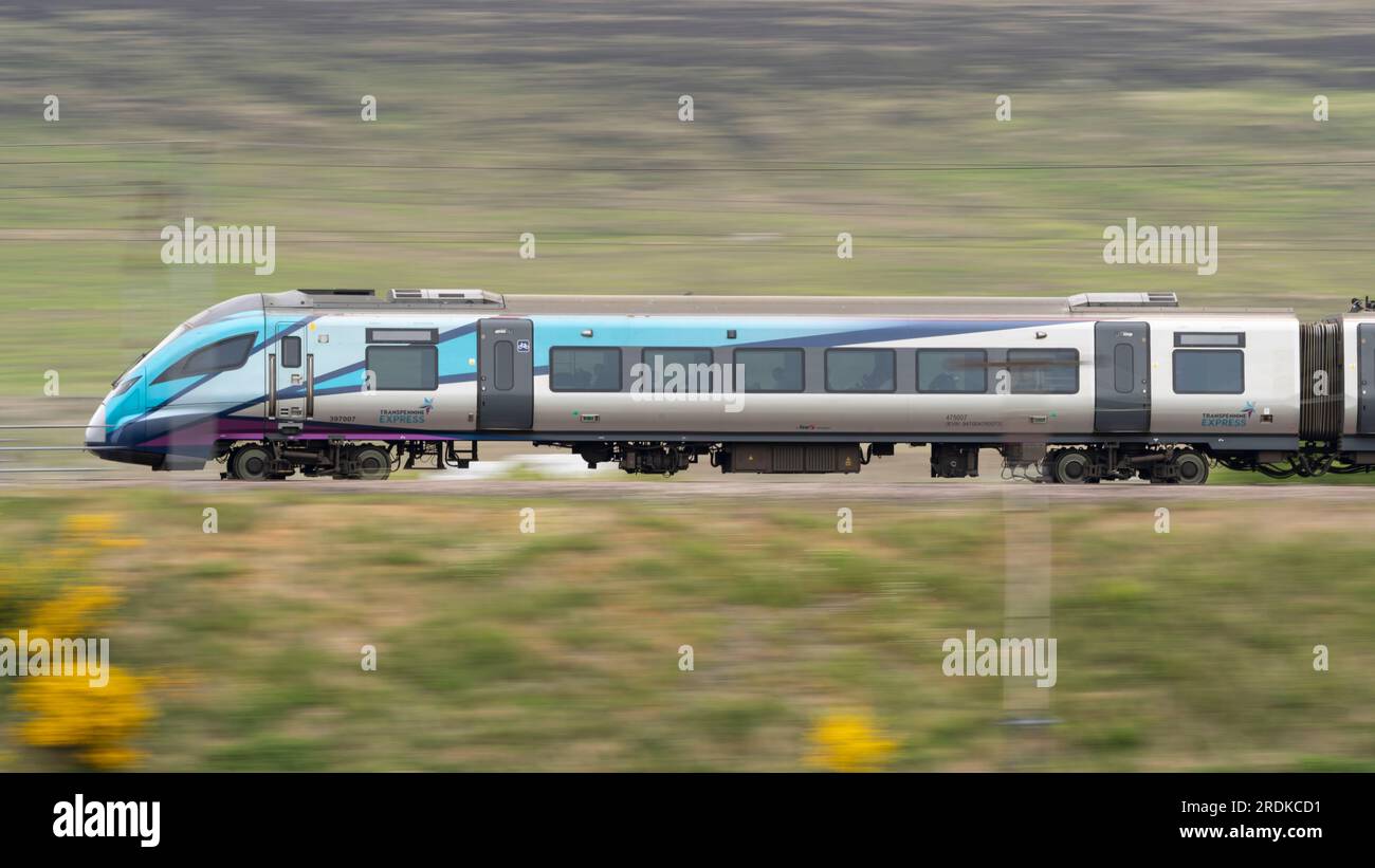 397007, 1M84 Glasgow Central to Manchester Airport. Shap Wells, Cumbria, UK. 7 June 2023. Photograph by Richard Holmes. Stock Photo