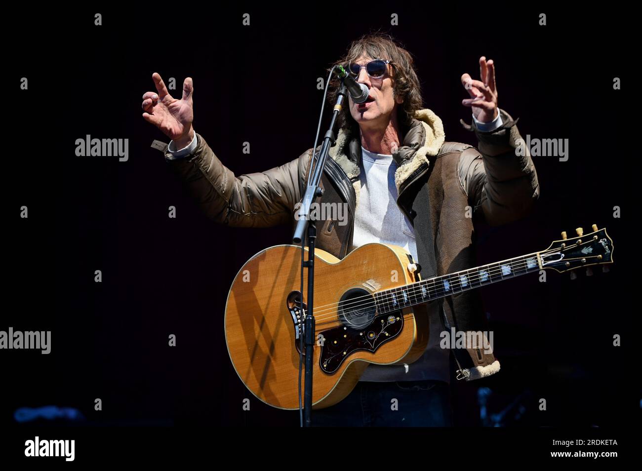 Sheffield, UK. 21st July, 2023. Richard Ashcroft of The Verve Rock band