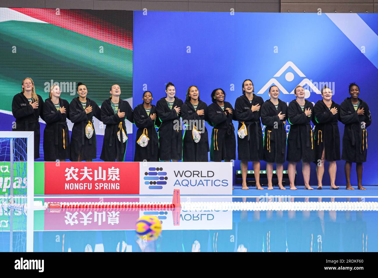 FUKUOKA, JAPAN JULY 22 Megan Maartens of South Africa, Tumani