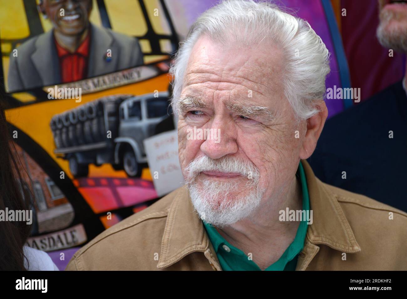 Brian Cox (Scottish actor) at an EQUITY event in Leicester Square supporting the SAG-AFTRA American actors' strike 21st July 2023 Stock Photo