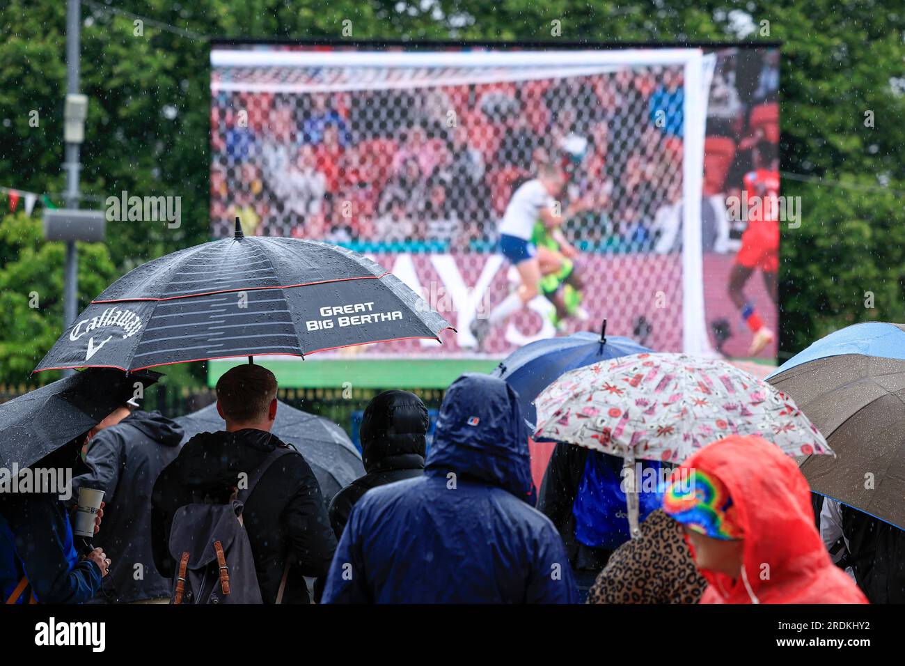 Manchester, UK. 22nd July, 2023. Cricket fans watching the England
