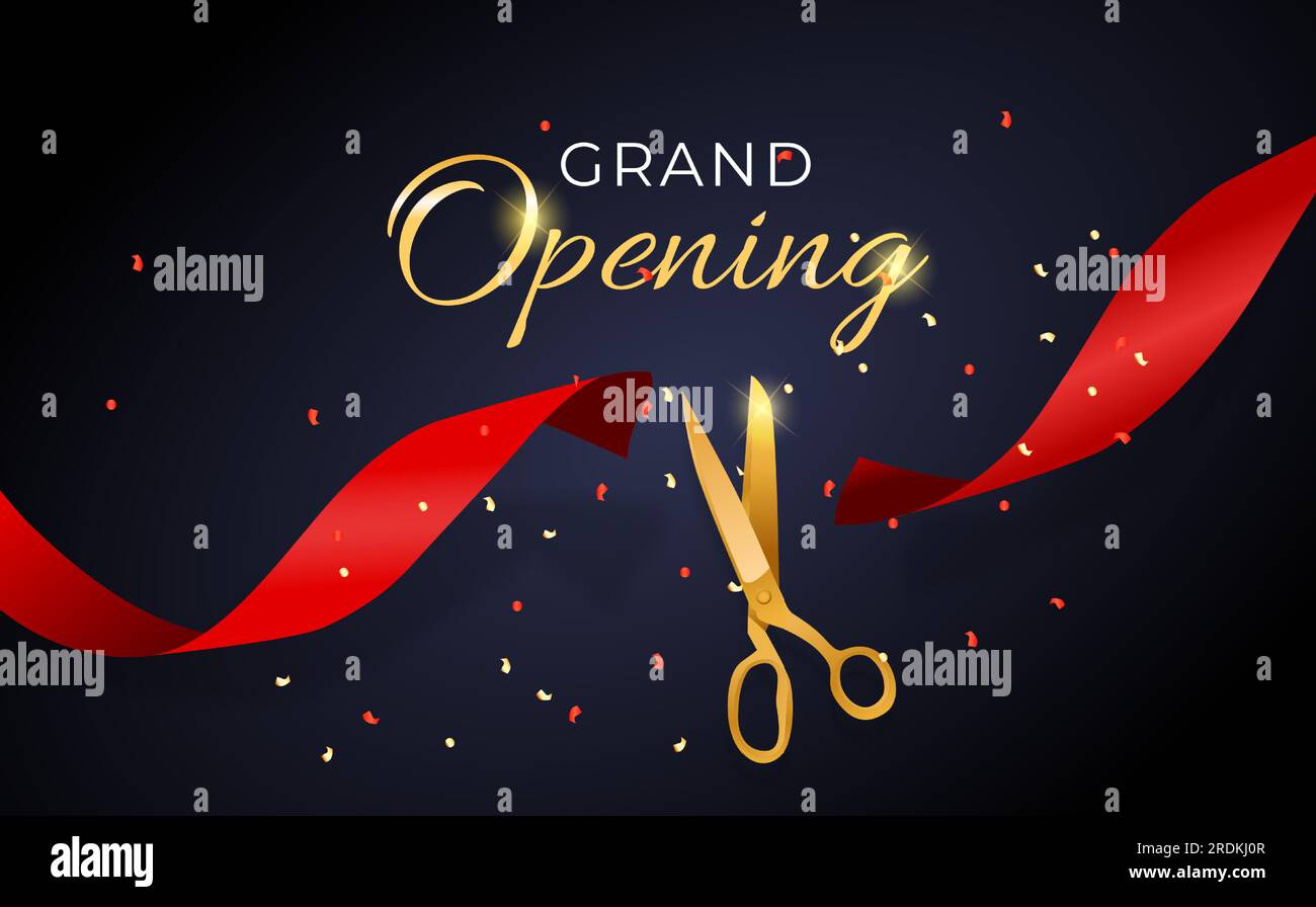 Ribbon Cutting Ceremony Grand Opening Stock Photo Alamy