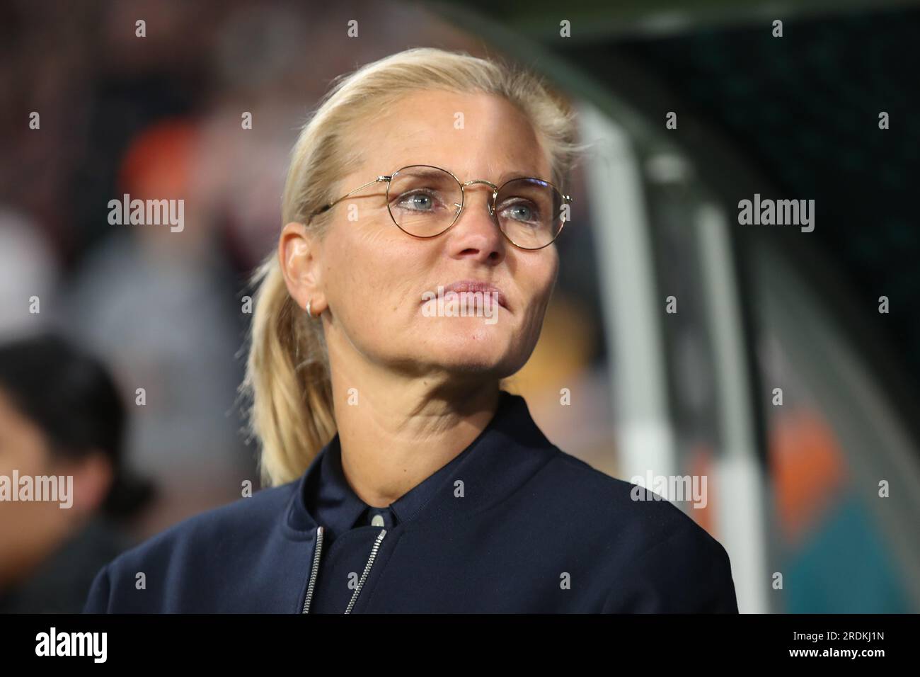 Sarina Wiegman manager of England during the FIFA Women's World Cup 2023 Group D England Women vs Haiti Women at Suncorp Stadium, Brisbane, Australia, 22nd July 2023  (Photo by Patrick Hoelscher/News Images) Stock Photo