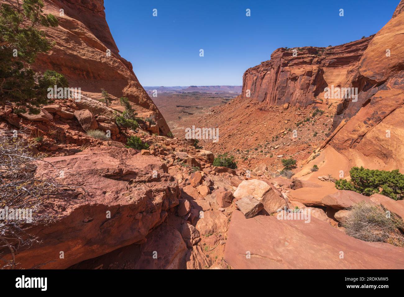 hiking the murphy trail loop in the island in the sky in canyonlands national park in the usa Stock Photo