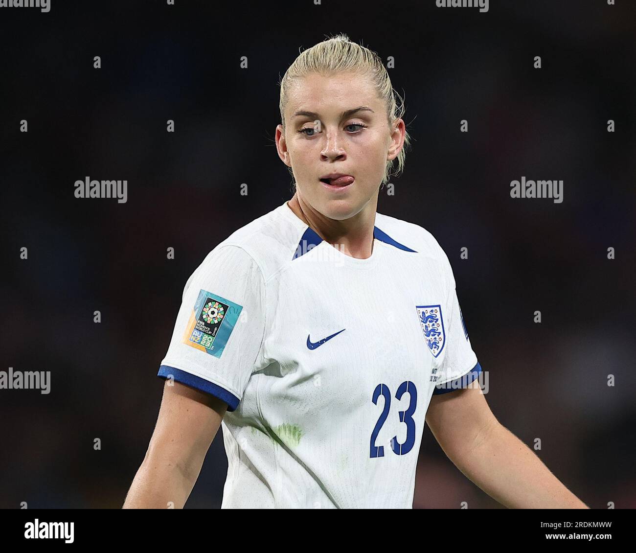 Alessia Russo #23 of England during the FIFA Women's World Cup 2023 Group D England Women vs Haiti Women at Suncorp Stadium, Brisbane, Australia, 22nd July 2023  (Photo by Patrick Hoelscher/News Images) Stock Photo