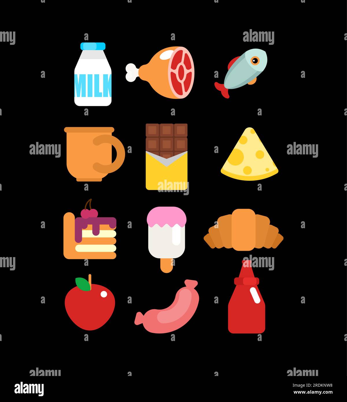 Food icon set. food sign. Symbol for mobile application Stock Vector ...