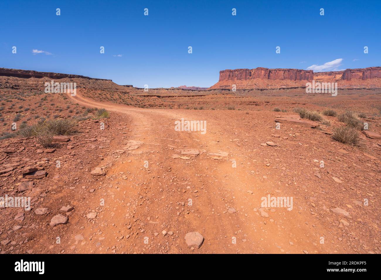 hiking the murphy trail loop in the island in the sky in canyonlands national park in the usa Stock Photo