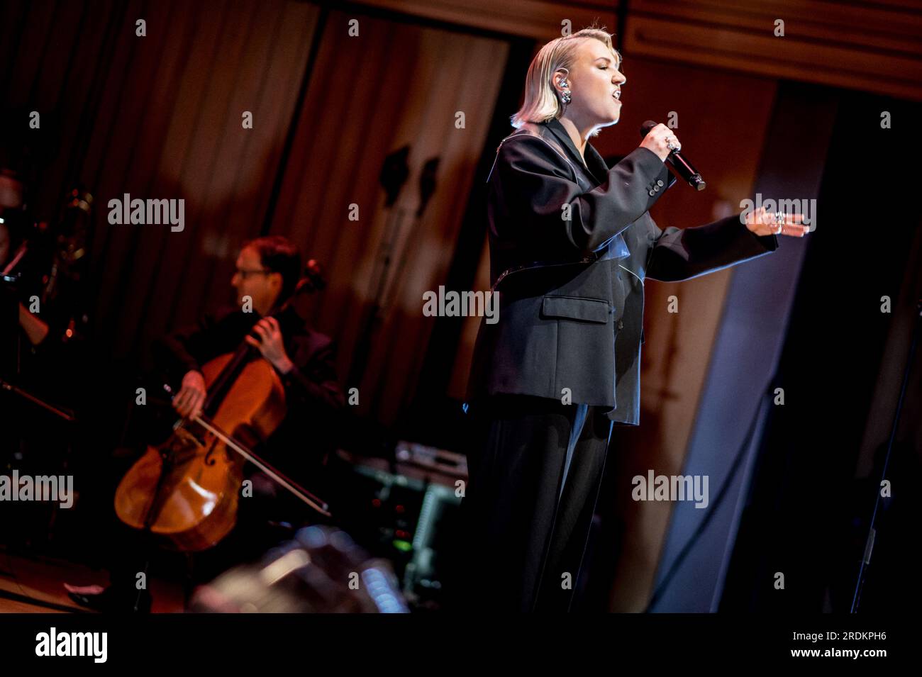 Gateshead,Uk, 21.07.23 Self Esteem performs with Royal Northern