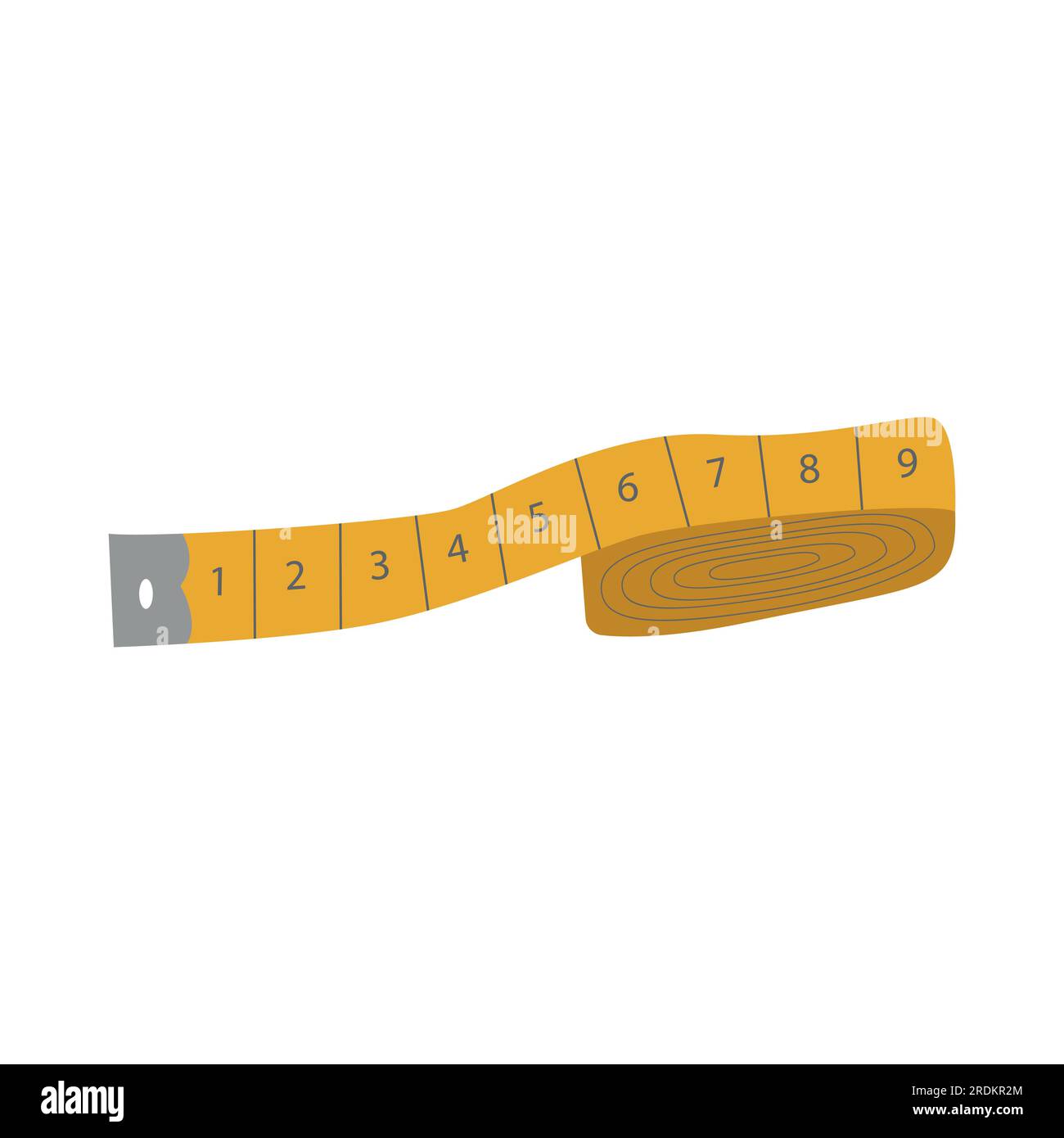 Measure tape with cm. Yellow ruler with scale metric. Tapeline