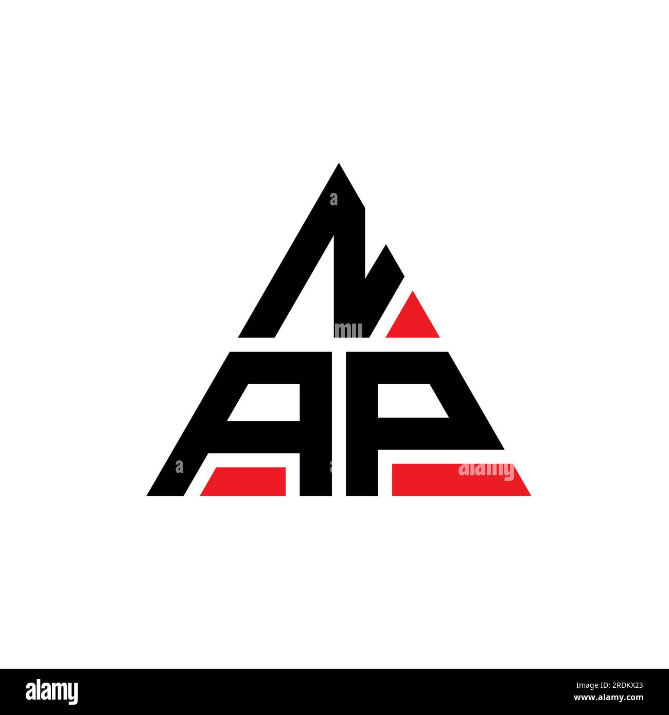 NAP triangle letter logo design with triangle shape. NAP triangle logo