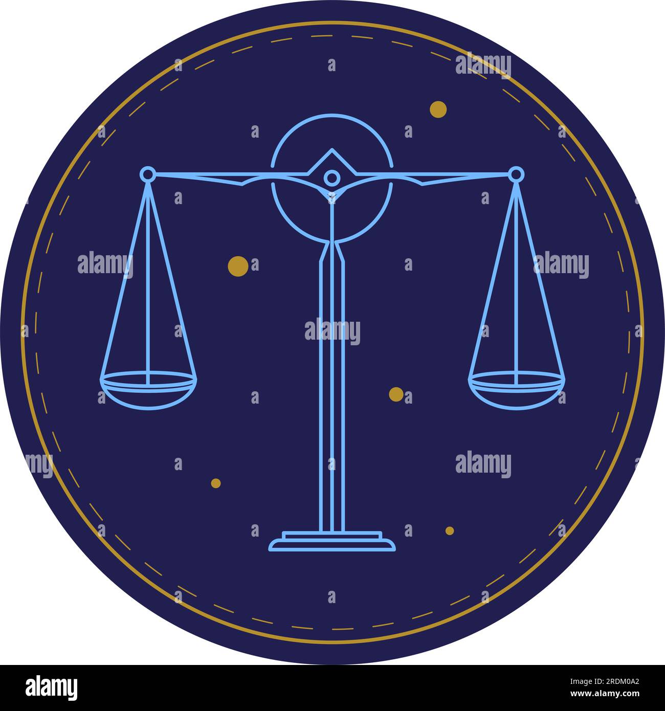 Balance scale astrological sign, horoscope symbol Stock Vector Image