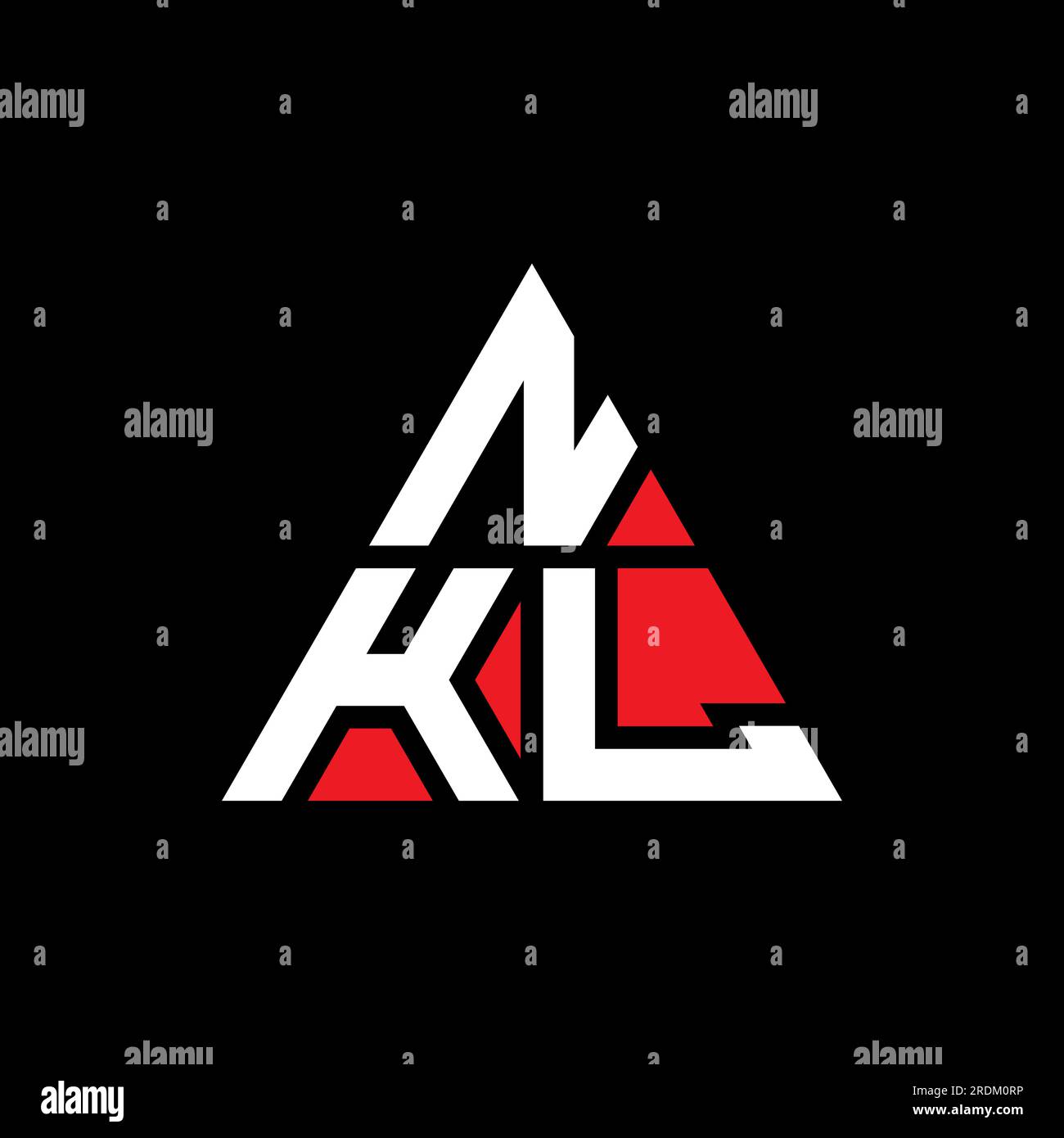 NKL triangle letter logo design with triangle shape. NKL triangle logo ...