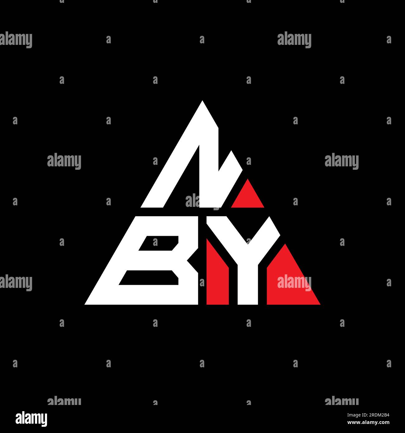 Nby NBY triangle letter logo design with triangle shape. NBY triangle logo ...